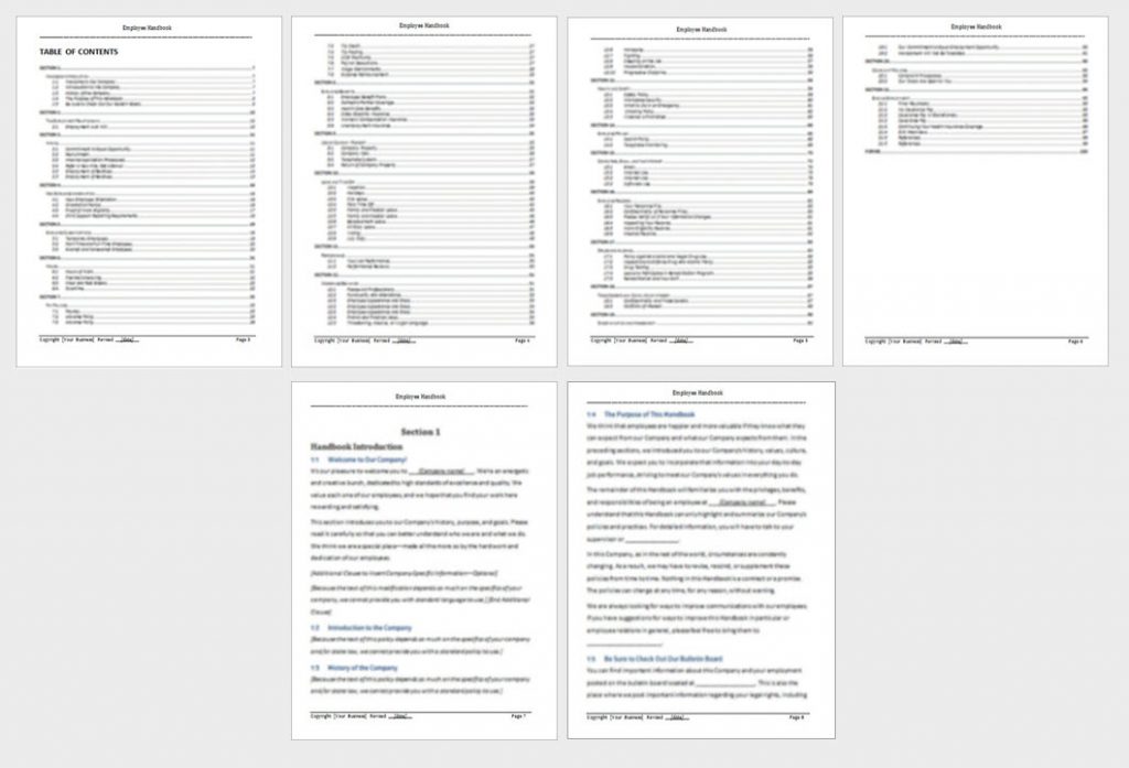 Employee Handbook Template