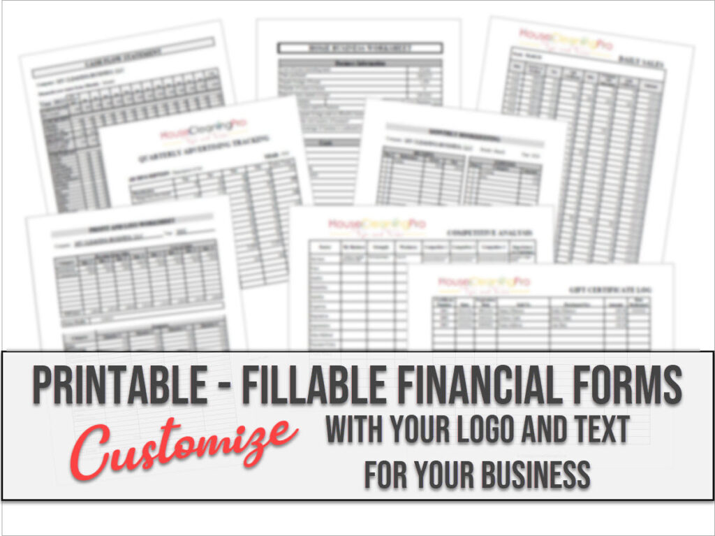 Cleaning Business Financial Forms