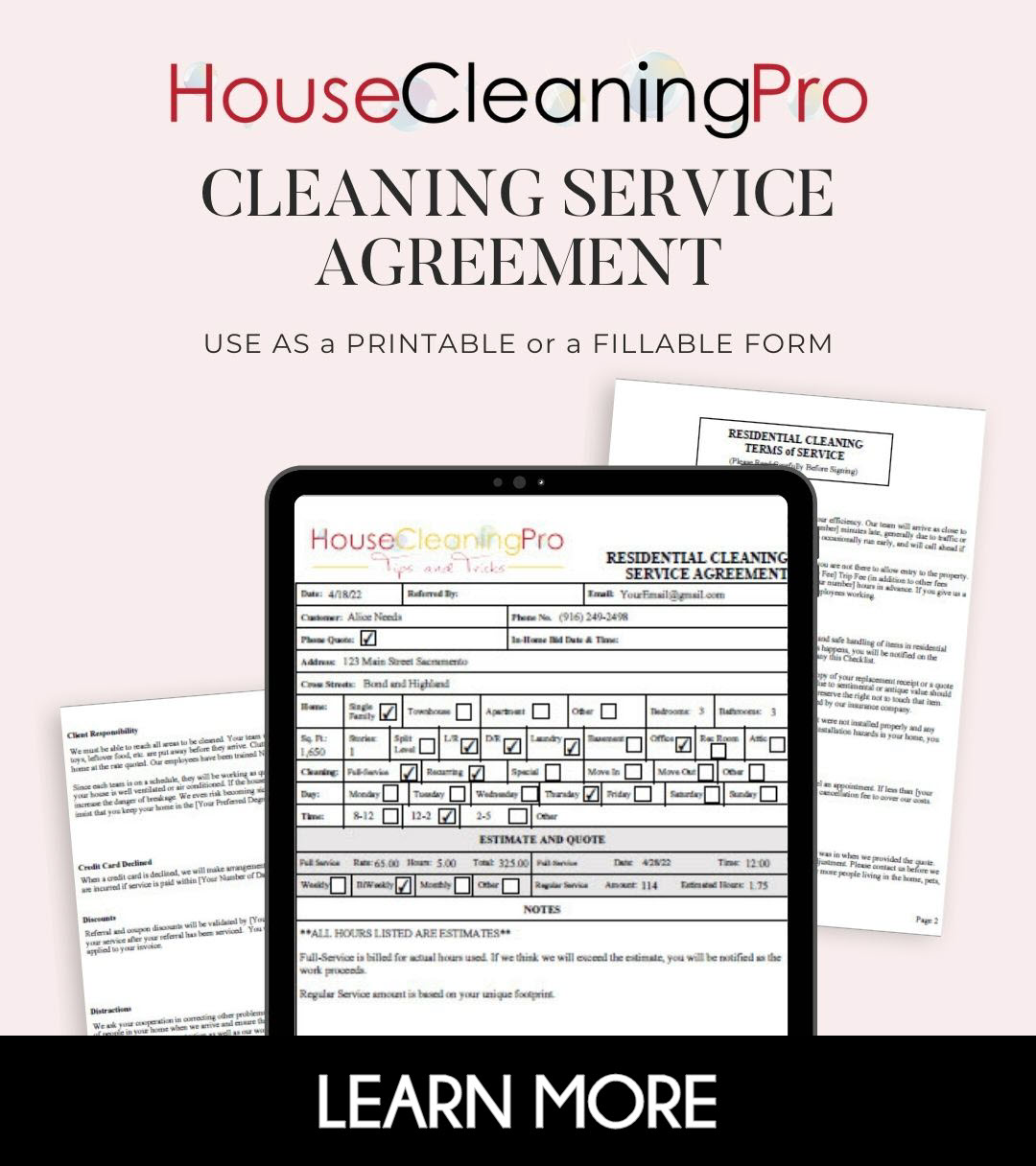cleaning service agreement