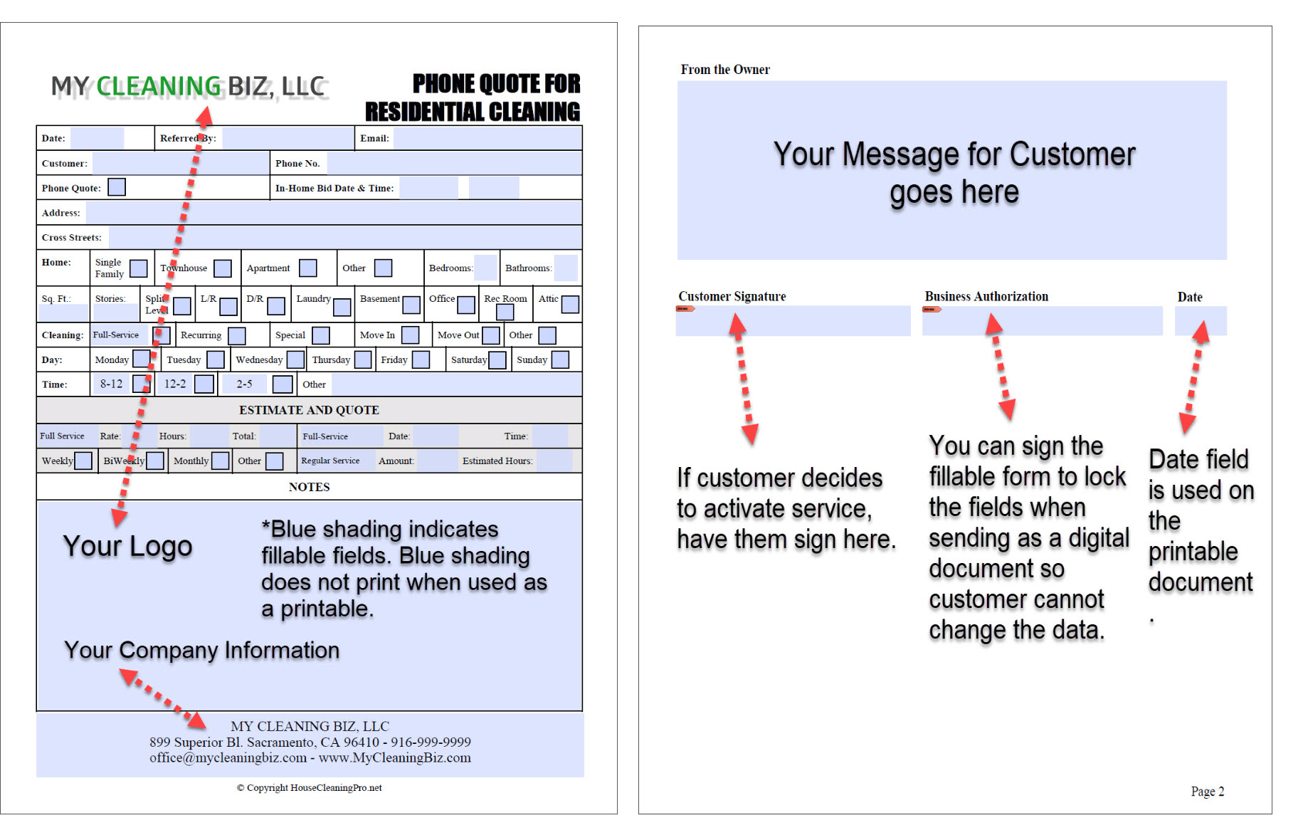 Phone Quote Form